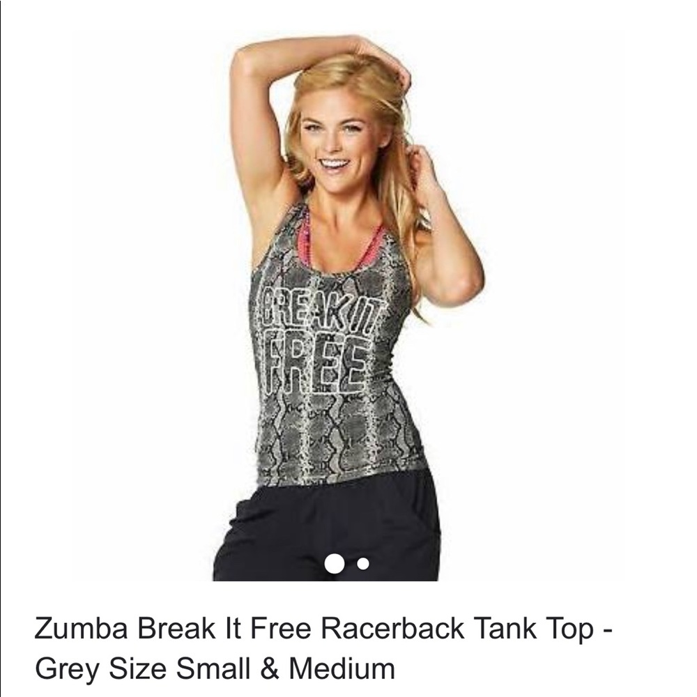 Break it Free Racerback Grey Scale , Zumba Tank Top.